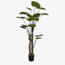 Plantă decorativă artificială cu ghiveci Taro Plant, Plastic/Textil, Verde, 90x180 cm