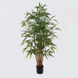 Plantă decorativă cu ghiveci Rhapis Palm, Plastic, Verde, 80x180 cm