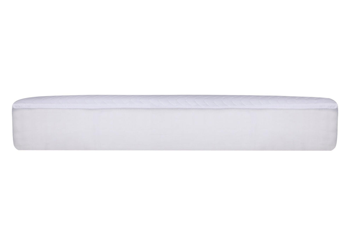 Protectie de pat double, 100% Bumbac Ranforce, Alb, 200x180 cm