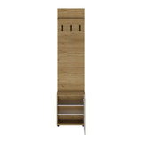 Cuier cu pantofar PRT-813-FV-1 Home Collection® Porto, 1 ușă și 3 agățători, Stejar-Bej, 51x210x34 cm