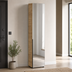 Stejar - Bej | SKU: PRT-819-FV-2 | Pantofar cu oglindă PRT-819-FV-2 Home Collection® Porto, 1 ușă și 10 compartimente, Stejar-Bej, 47x210x34 cm, varianta Stejar - Bej, produs pentru amenajarea locuinței, disponibil online în România la CasaMob