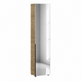 Pantofar cu oglindă PRT-819-FV-2 Home Collection® Porto, 1 ușă și 10 compartimente, Stejar-Bej, 47x210x34 cm
