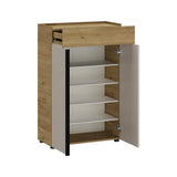Pantofar PRT-821-FV-1 Home Collection® Porto, 2 uși, 1 sertar și 5 rafturi, Stejar-Bej, 72x111x34 cm