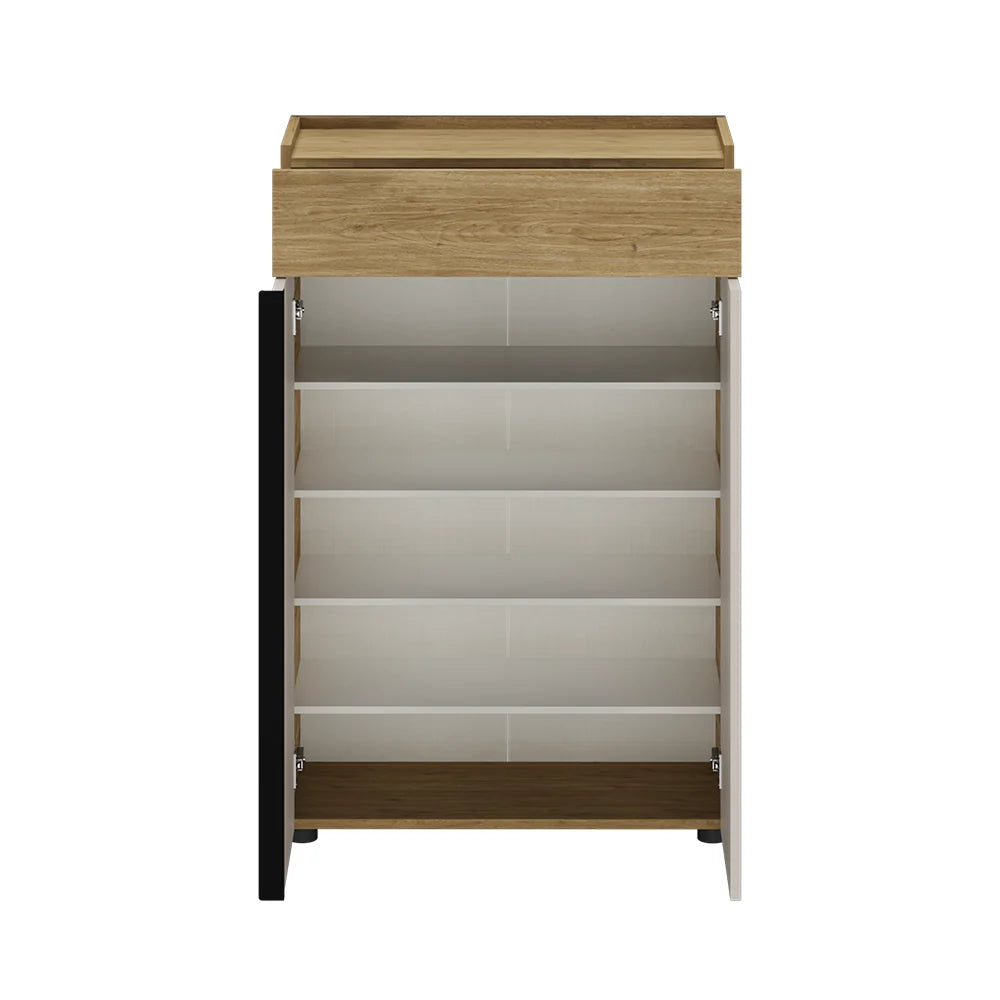 Pantofar PRT-821-FV-1 Home Collection® Porto, 2 uși, 1 sertar și 5 rafturi, Stejar-Bej, 72x111x34 cm
