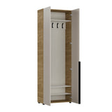 Cuier cu pantofar PRT-825-FV-2 Home Collection® Porto, 5 agățători și 4 rafturi, Stejar-Bej, 72x210x34 cm