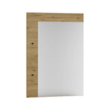 Cuier de perete cu oglindă PRU-802-FX-1 Home Collection® Porto, 2 agățători, Stejar, 72x97x3 cm