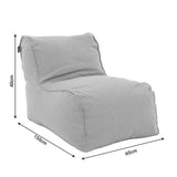 Puf Lara 100% impermeabil, Gri inchis, 150x60x40 cm