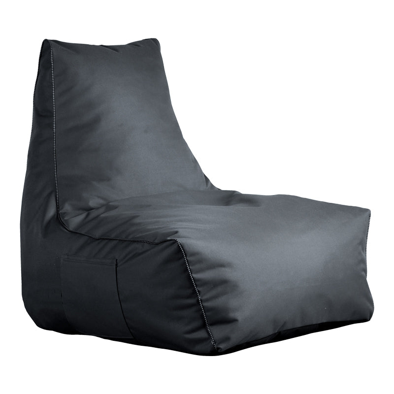 Puf șezlong impermeabil Leverian, textil, antracit, 76x82x65 cm