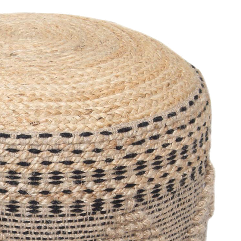 Puf-taburet Bangku, din iuta si bumbac, Natural, F, 45x30 cm
