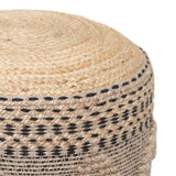 Puf-taburet Bangku, din iuta si bumbac, Natural, F, 45x30 cm