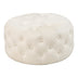 Puf taburet Ferdia catifea, crem, 59x59x28 cm