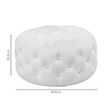 Puf taburet Ferdia catifea, crem, 59x59x28 cm