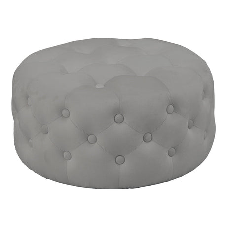 Puf taburet Ferdia catifea, gri, 59x59x28 cm