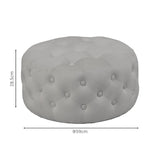 Puf taburet Ferdia catifea, gri, 59x59x28 cm