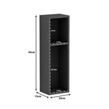 Racks Raft de perete-noptiera, Gri, 20x15x65 cm