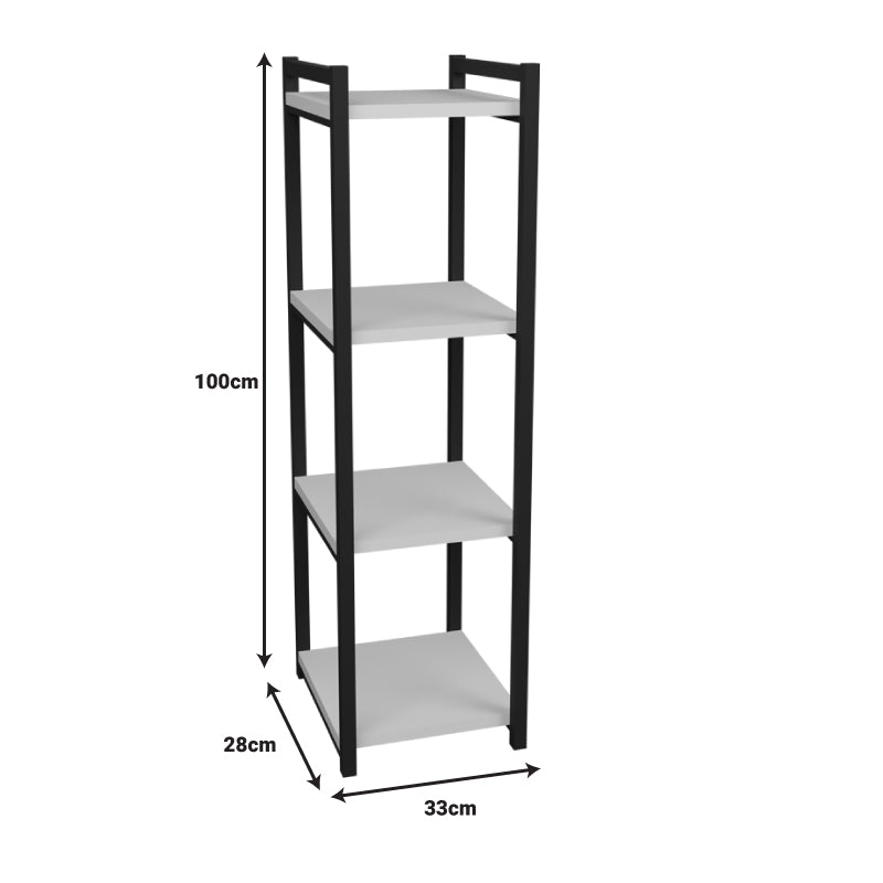 Raft bucatarie Harvey, negru - alb, 33x28x100 cm