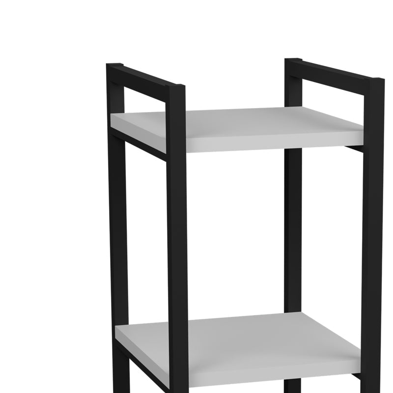 Raft bucatarie Harvey, negru - alb, 33x28x70 cm