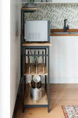 Raft Bucatarie Smart MB1-998-4060S Home Collection®, 4 rafturi, Alb, 60x128x40 cm - Natur | SKU: MB1-657-4060S