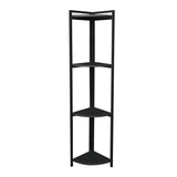 Raft colt podea Byrk stejar -negru metalic, 30x30x160 cm - Antracit