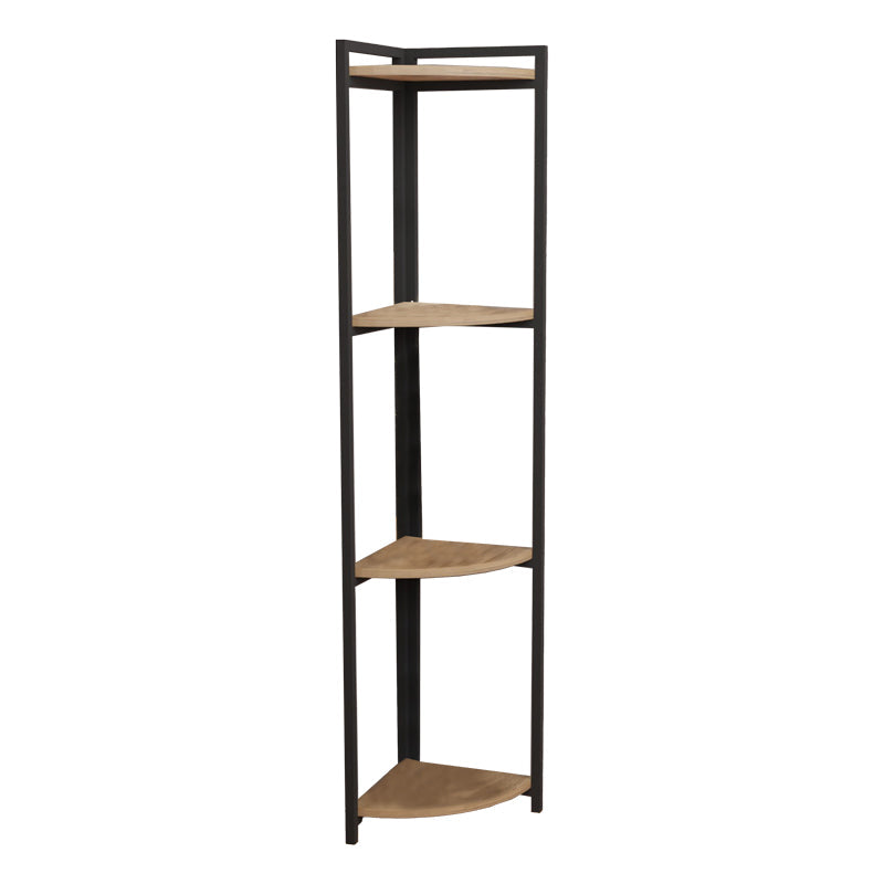 Raft colt podea Byrk stejar -negru metalic, 30x30x160 cm - Raft colt podea Byrk stejar -negru metalic, 30x30x160 cm