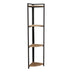 Raft colt podea Byrk stejar -negru metalic, 30x30x160 cm
