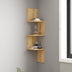 Raft coltar de perete Insta, Lemn, Antracit - Stejar, 25x25x105 cm