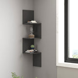 Raft coltar de perete Insta, Lemn, Antracit - Stejar, 25x25x105 cm - Raft coltar de perete Insta, Lemn, Antracit - Stejar, 25x25x105 cm - 120-000560