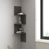 Raft coltar de perete Insta, Lemn, Antracit - Stejar, 25x25x105 cm - 120-000560