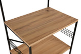 Raft de Bucatarie Anemon - Black, Crem - Negru, 60x124x45 cm