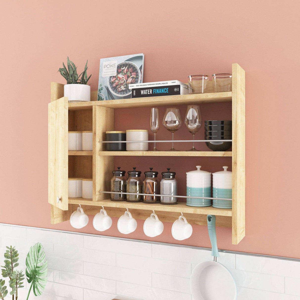 Raft de bucatarie Knerr, 85x65x15 cm - Crem