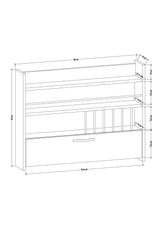 Raft de bucatarie Knott, Stejar, 85x65x15 cm