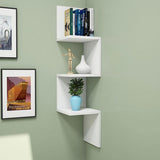 Raft de colt Insta, Alb - Nuc, 25x25x105 cm - Alb