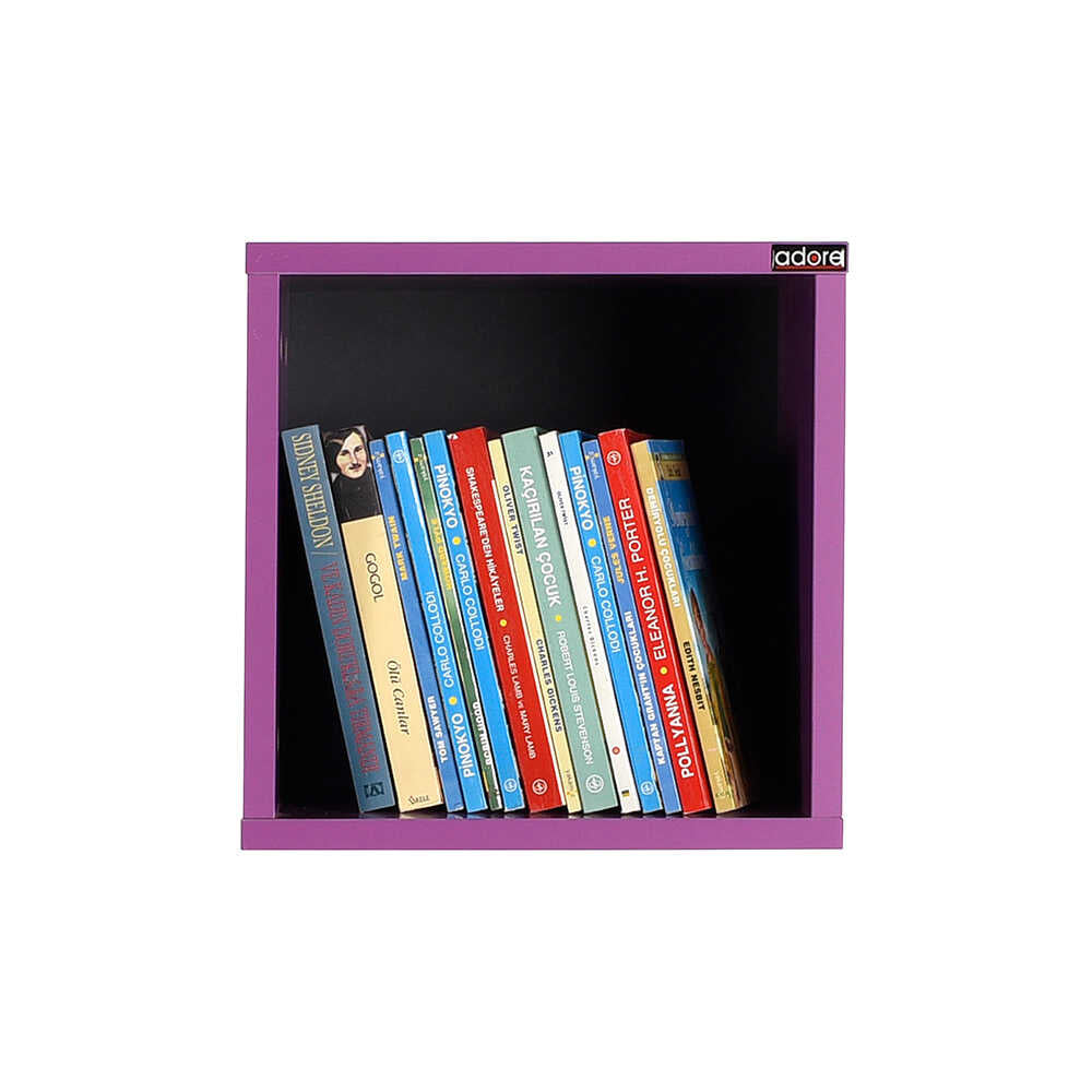 Raft de perete RAF-033-DD-1 Home Collection®, 33x33x19 cm - Mov | SKU: RAF-033-DD-1, RAF-033-OO-1, RAF-033-FF-1, RAF-033-UU-1