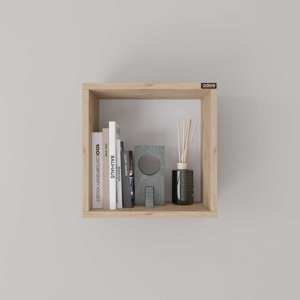 Raft de perete RAF-033-DD-1 Home Collection®, 33x33x19 cm - Stejar | SKU: RAF-033-FF-1