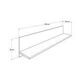 Raft de perete RAF-11-PP-1 Home Collection® Optimal, 120x25x20 cm - Galben | SKU: RAF-11-HH-1