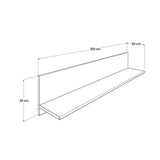 Raft de perete RAF-11-PP-1 Home Collection® Optimal, 120x25x20 cm - Gri | SKU: RAF-11-PP-1, RAF-11-OO-1, RAF-11-AA-1, RAF-11-FF-1, RAF-11-HH-1, RAF-11-KK-1