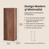 Raft de perete RAF-510-OO-1 Home Collection® Vertical, Nuc, 30x90x26 cm