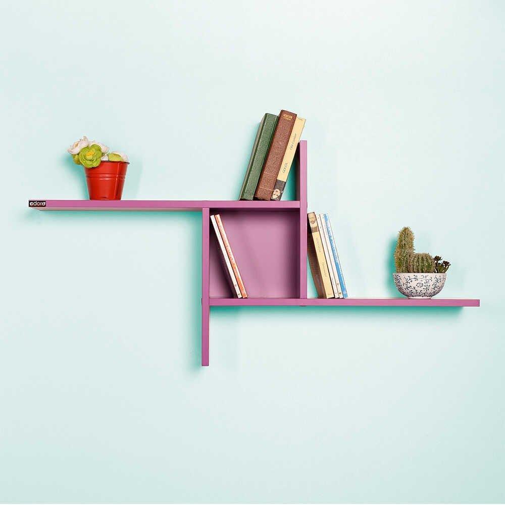 Raft de perete RAF-04-DD-1 Home Collection® Windmill cu 3 Compartimente, 100x50x18 cm - Mov | SKU: RAF-04-DD-1, RAF-04-OO-1, RAF-04-UU-1, RAF-04-YY-1, RAF-04-FF-1