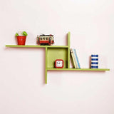 Raft de perete RAF-04-DD-1 Home Collection® Windmill cu 3 Compartimente, 100x50x18 cm - Verde | SKU: RAF-04-YY-1