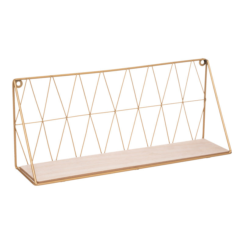 Raft de perete Anneza, Metal si MDF, 48x12x20 cm - Raft de perete Anneza, Metal si MDF, 48x12x20 cm - 199-000666