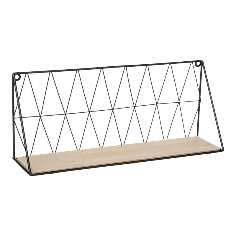 Raft de perete Anneza, Metal si MDF, 48x12x20 cm - Raft de perete Anneza, Metal si MDF, 48x12x20 cm