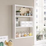 Raft de perete Bucatarie Stonewall, 3 rafturi, 43x60x9 cm - Alb