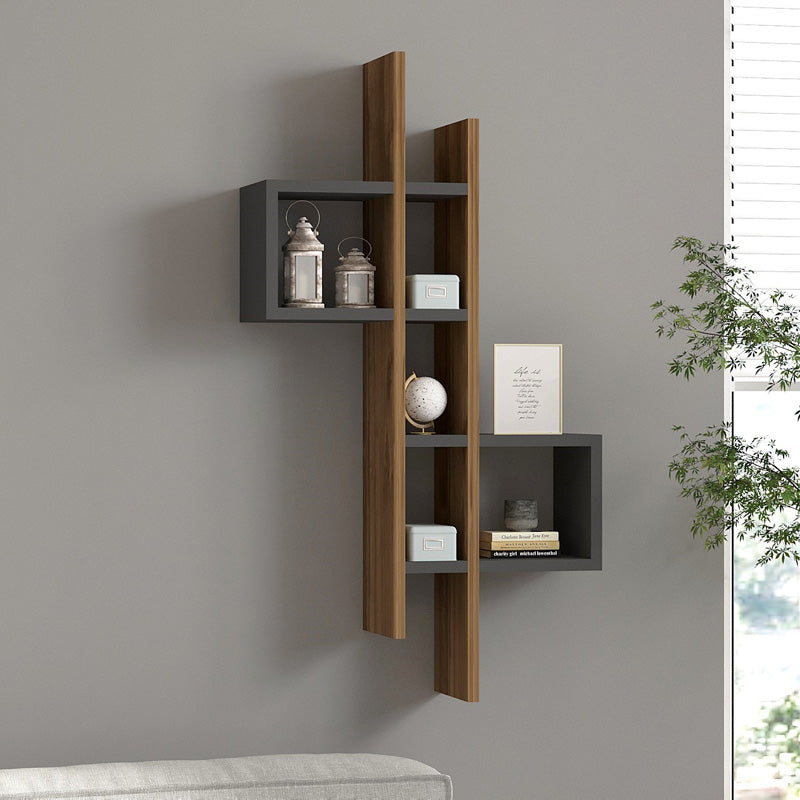 Raft de perete Garel, Lemn, 53x19x108 cm - Raft de perete Garel, Lemn, 53x19x108 cm - 120-000565