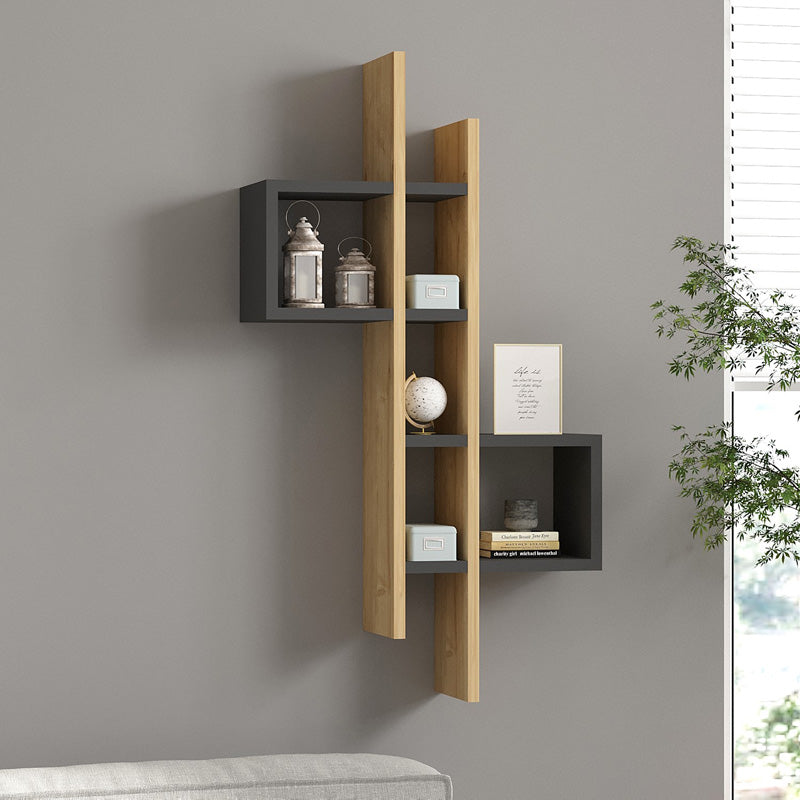 Raft de perete Garel, Lemn, 53x19x108 cm - Raft de perete Garel, Lemn, 53x19x108 cm