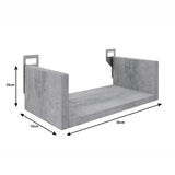 Raft de perete cu spatiu de depozitare, Derva, Lemn, Diverse culori, 30x15x10 cm - Alb