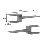 Raft de perete modern Galler, Diverse culori, 79x19x18 cm - Stejar