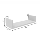 Raft de perete cu functie de depozitare Derva, Lemn, Diverse culori, 45x15x10 cm - Alb