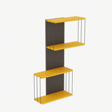 Raft de perete Destan, 64x96x19 cm - Galben