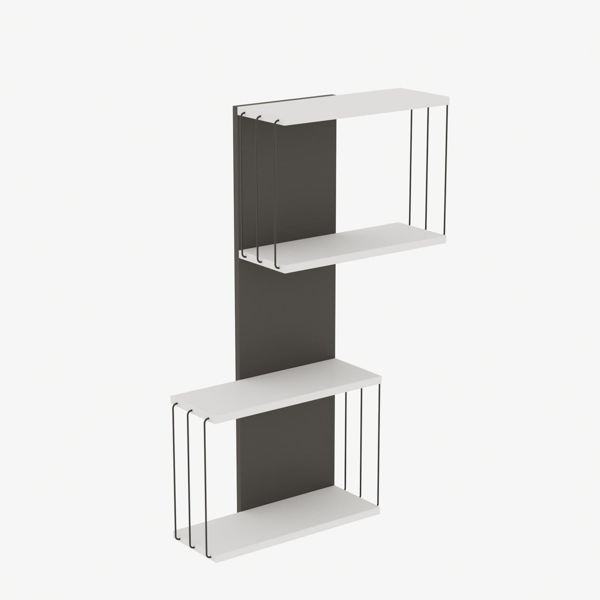 Raft de perete Destan, 64x96x19 cm - Alb