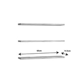Set 3 rafturi de perete Edna, Melamina, 60x14 cm - Natur